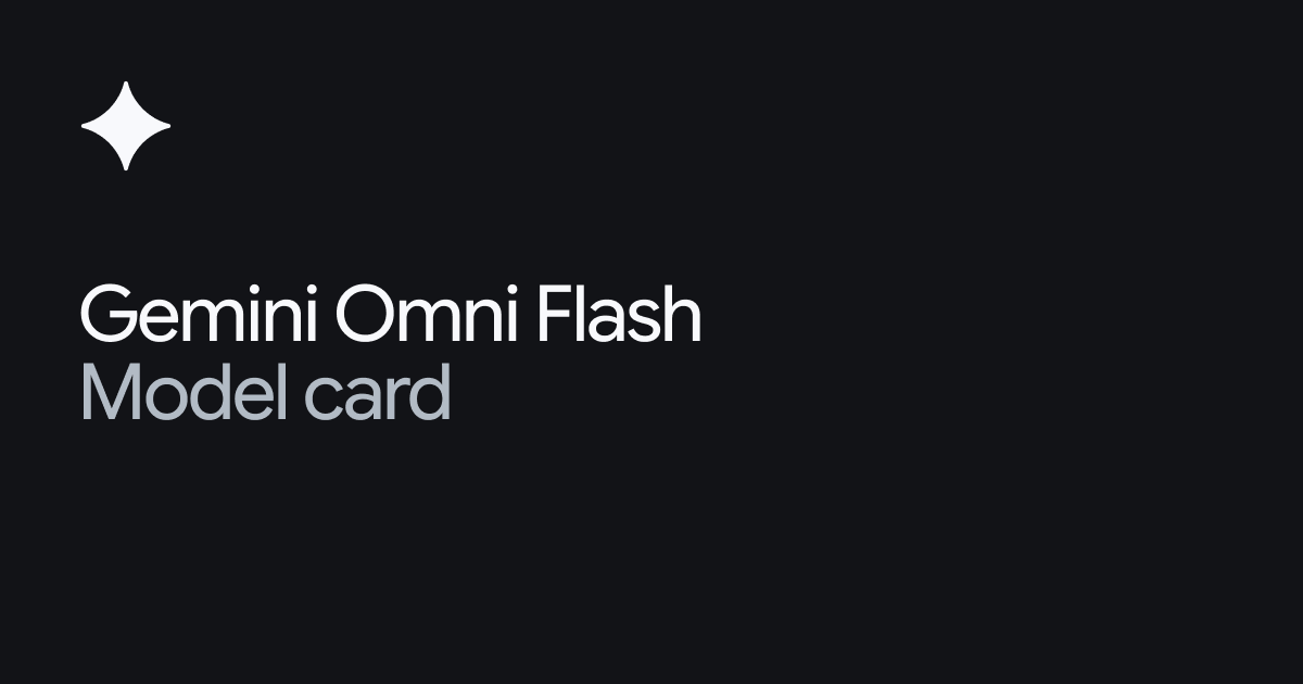 Gemini Omni Flash cover image mirrored from a Google DeepMind source asset
